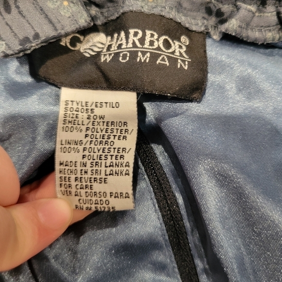 Sag harbor size 20w dark blue floral midi skirt - Picture 4 of 5